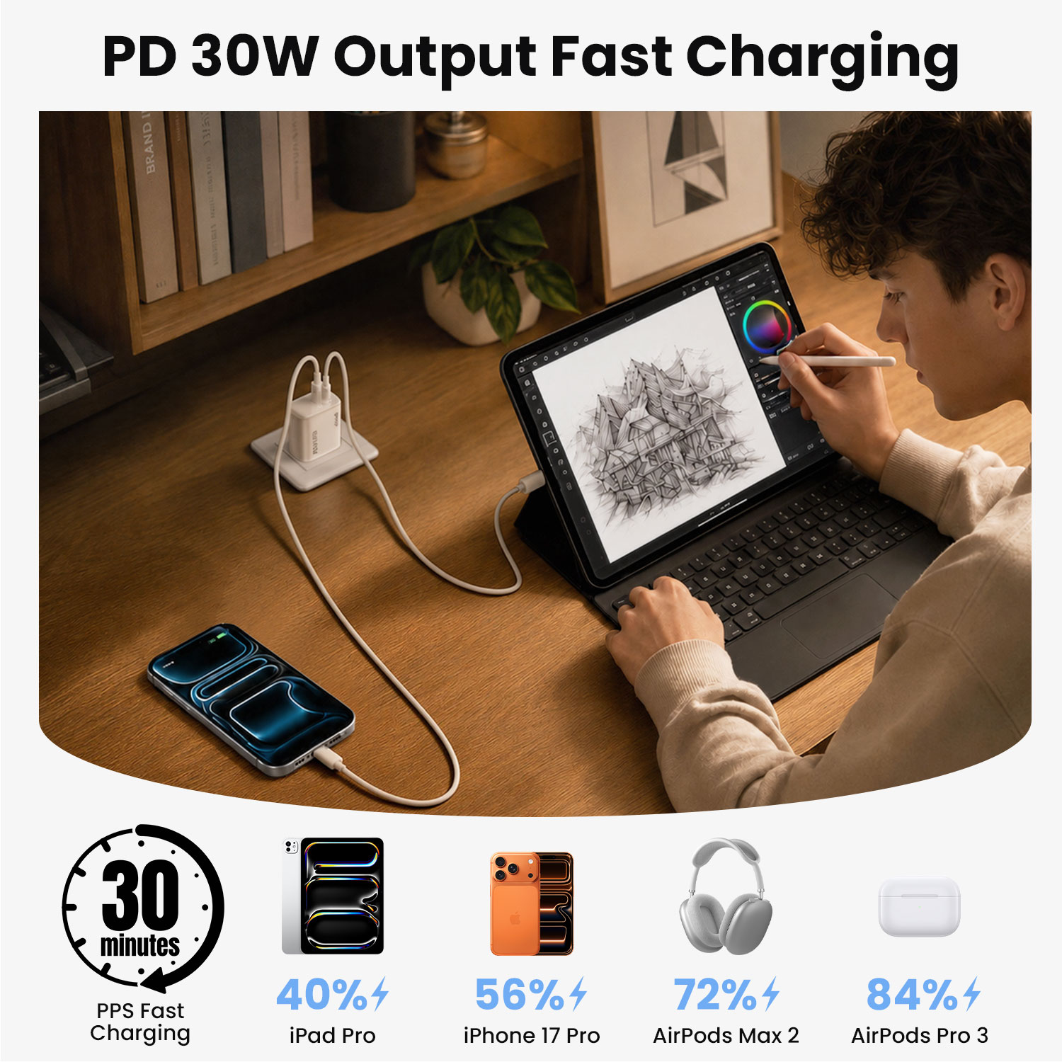 BWOO 30W USB-C Fast Charger