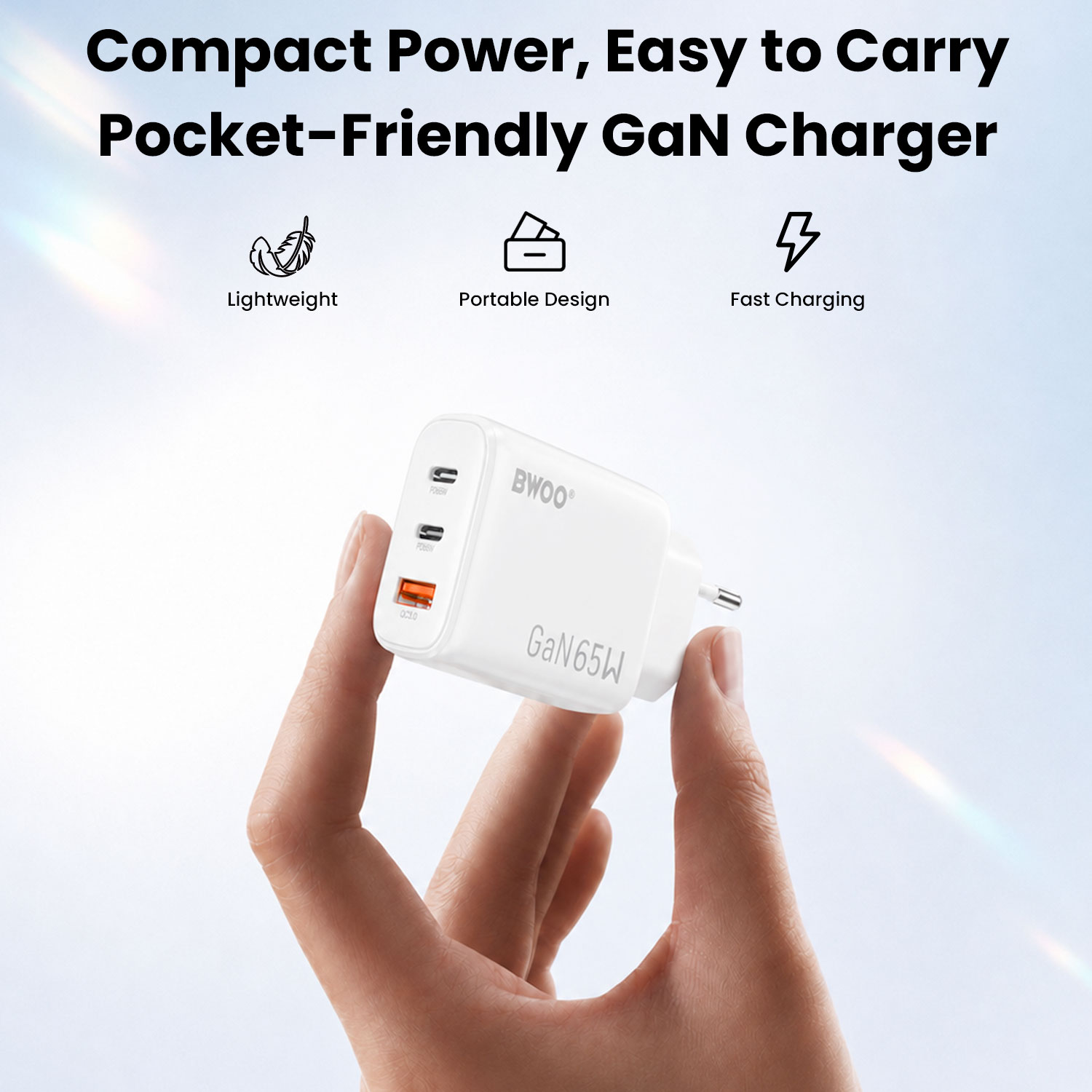 Compact 65W GaN Travel Charger
