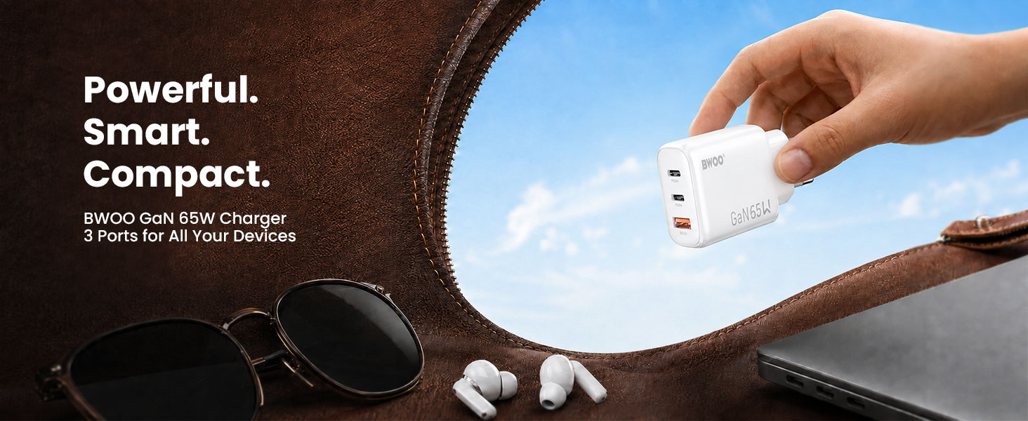 Portable 65W GaN Charger for Travel