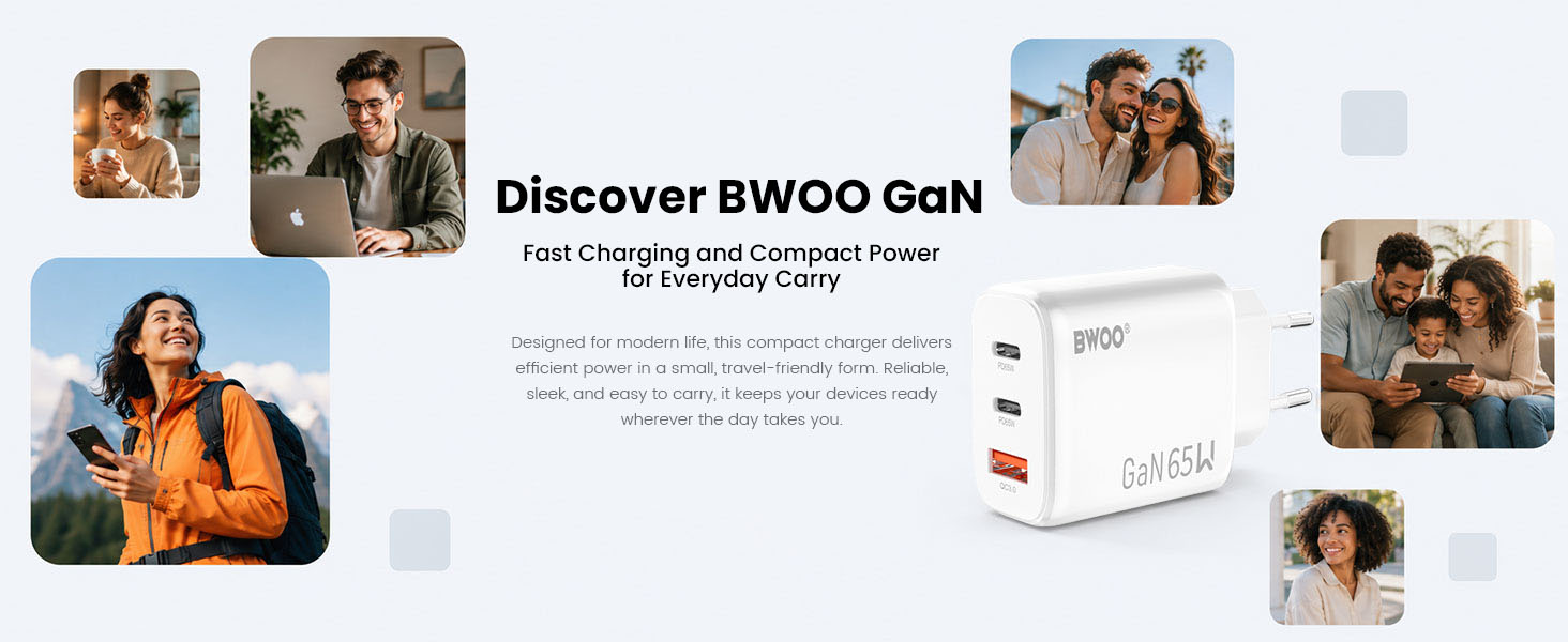 65W Fast Charger for Smartphones and Tablets