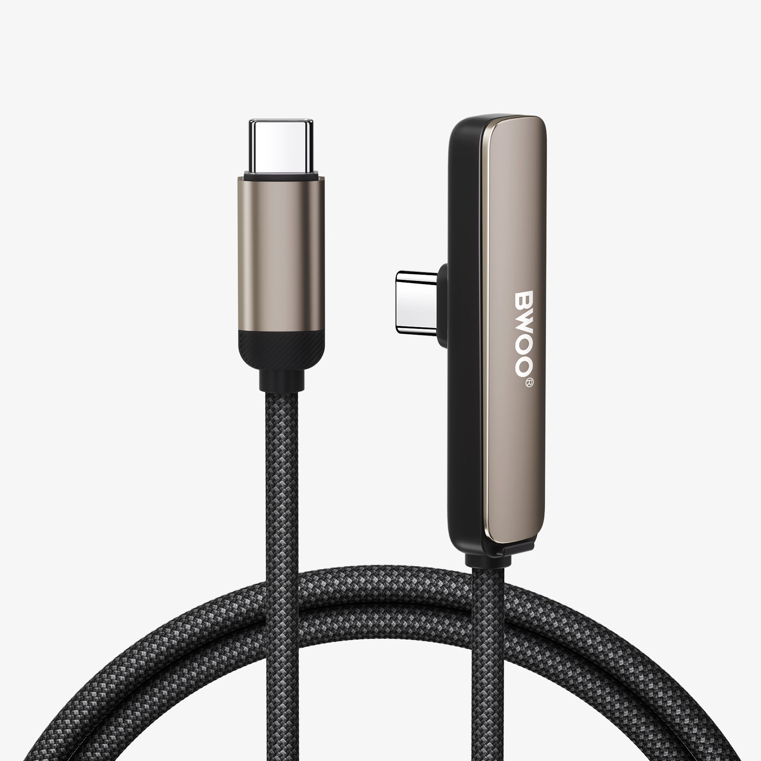 BWOO 65W USB-C Cable with Folding Phone Holder