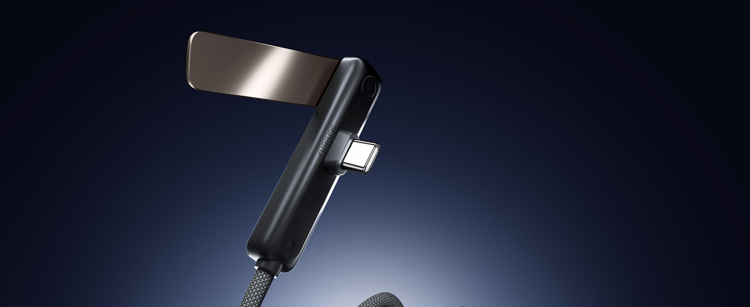 Folding Phone Holder USB-C Charging Cable
