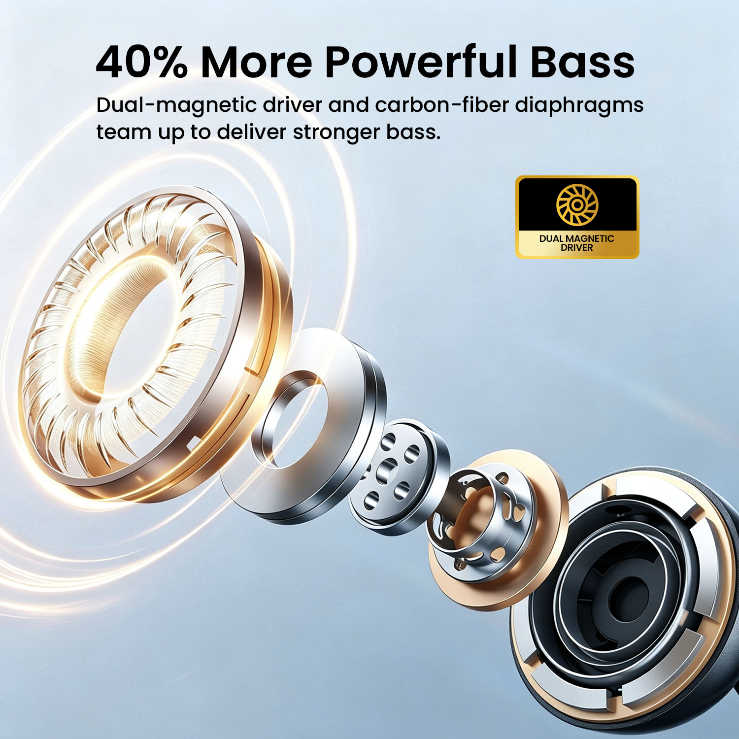 Open-Ear Wireless Earphones with Powerful Bass