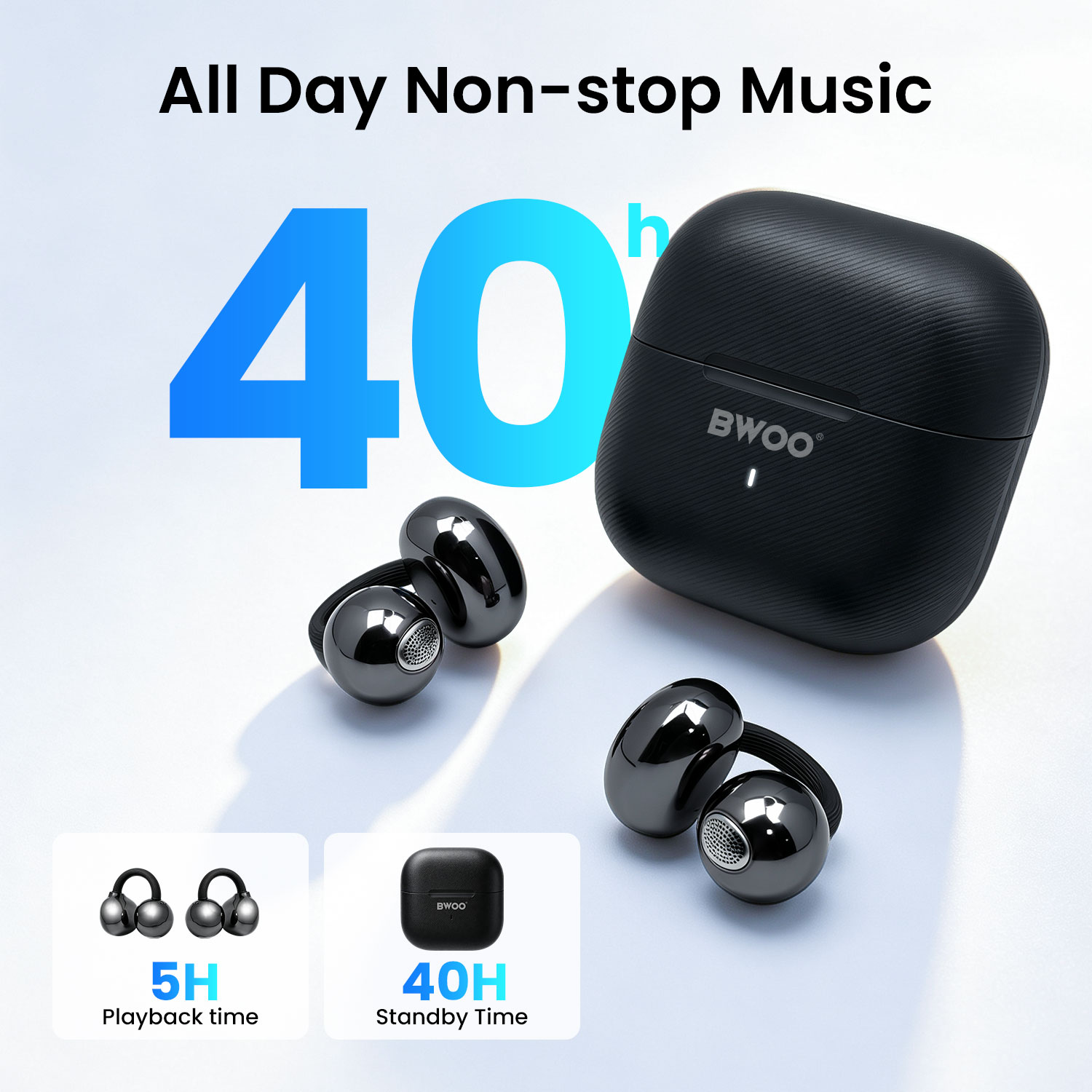 Open-Ear Earphones with 5-Hour Playback