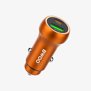 BWOO 48W Dual-Port Car Charger with PD 30W and QC 18W