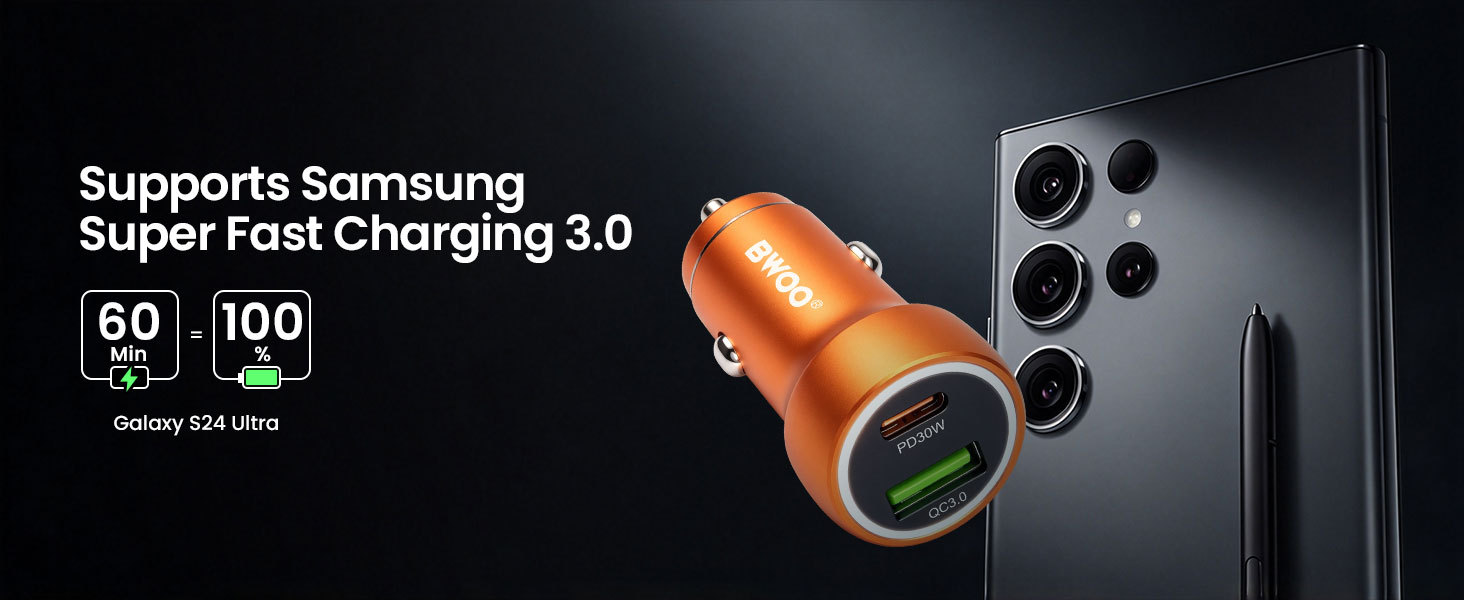 BWOO Car Charger for Samsung Fast Charging