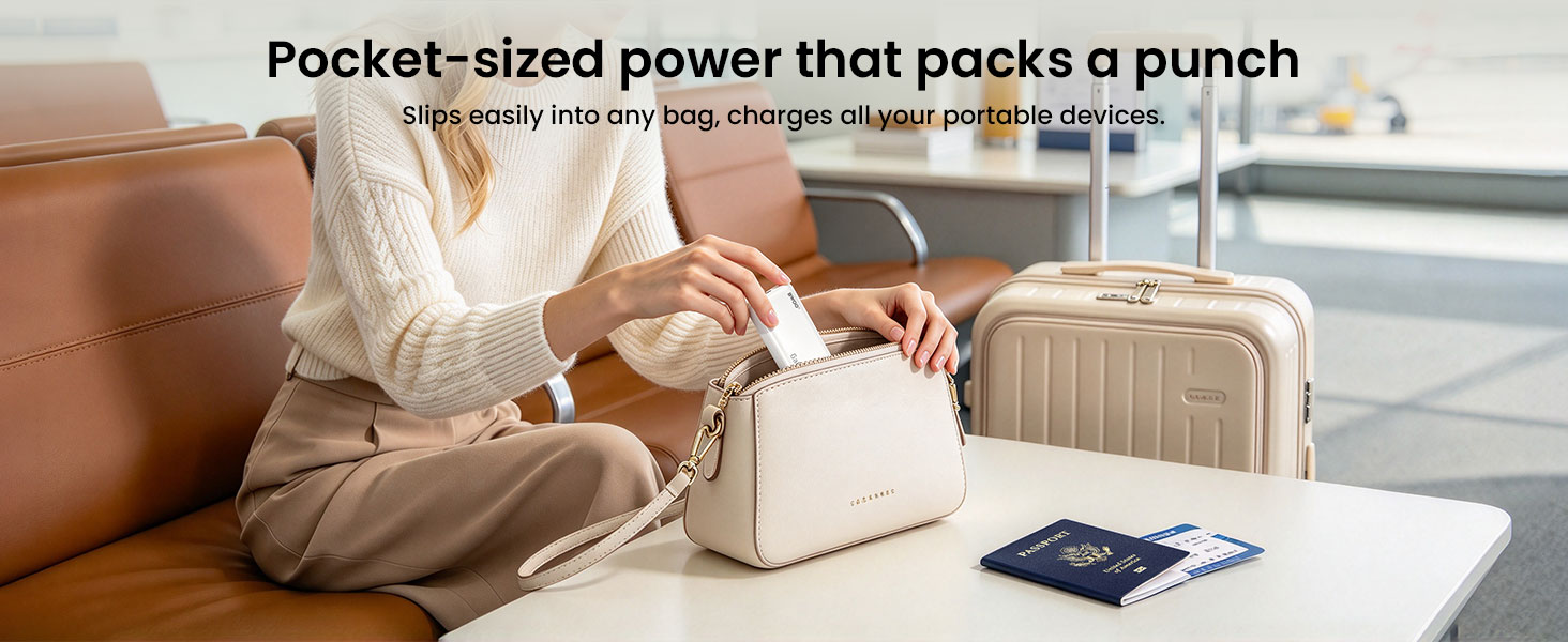 Flat GaN Wall Charger with Foldable US Plug